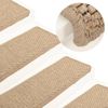 Alfombrilla Autoadhesiva Escalera Sisal 15 Uds Arena 65x25 Cm