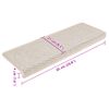 Alfombrilla Autoadhesiva Escalera Sisal 15 Uds Crema 65x21x4 Cm Vidaxl