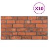 Paneles De Pared 3d Diseño De Ladrillo 10 Uds Eps Terracota Vidaxl