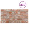 Paneles De Pared 3d Diseño De Ladrillo 10 Uds Eps Rojo Vidaxl