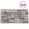 Paneles De Pared 3d Diseño De Ladrillo 10 Uds Eps Gris Claro Vidaxl