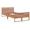 Estructura De Cama De Madera Maciza De Teca 100x200 Cm Vidaxl