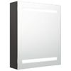 Rogal Armario De Baño Con Espejo Led Gris Antracita 50x14x60 Cm Rogal