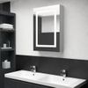 Rogal Armario De Baño Con Espejo Led Gris Hormigón 50x13x70 Cm Rogal