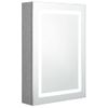 Rogal Armario De Baño Con Espejo Led Gris Hormigón 50x13x70 Cm Rogal