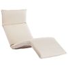 Tumbona Plegable De Tela Oxford Blanco Crema Vidaxl