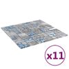 Azulejos De Mosaico 11 Unidades Vidrio Gris Y Azul 30x30 Cm Vidaxl