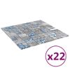 Azulejos De Mosaico 22 Unidades Vidrio Gris Y Azul 30x30 Cm Vidaxl