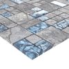 Azulejos De Mosaico 22 Unidades Vidrio Gris Y Azul 30x30 Cm Vidaxl