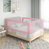 Barandilla De Seguridad Cama De Niño Rosa Tela 120x25 Cm Vidaxl