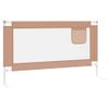 Barandilla De Seguridad Cama De Niño Gris Taupe Tela 140x25 Cm Vidaxl