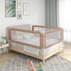 Barandilla De Seguridad Cama De Niño Gris Taupe Tela 150x25 Cm Vidaxl