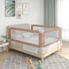 Barandilla De Seguridad Cama De Niño Taupe Tela 180x25 Cm Vidaxl