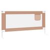 Barandilla De Seguridad Cama De Niño Taupe Tela 180x25 Cm Vidaxl