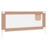 Barandilla De Seguridad Cama De Niño Taupe Tela 190x25 Cm Vidaxl