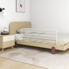 Barandilla De Seguridad Cama Niño Blanco Hierro (76-137)x55 Cm Vidaxl