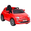 Coche Correpasillos Eléctrico Fiat 500 Rojo Vidaxl