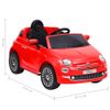 Coche Correpasillos Eléctrico Fiat 500 Rojo Vidaxl