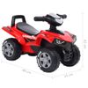 Quad Correpasillos Infantil Good Year Rojo Vidaxl