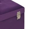 Banco Con Compartimento De Terciopelo Morado 80 Cm Vidaxl