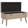 Banco Con Compartimento De Terciopelo Beige 80 Cm Vidaxl