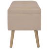 Banco Con Compartimento De Terciopelo Beige 80 Cm Vidaxl