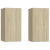 Mueble De Tv 2 Uds Madera Contrachapada Roble 30,5x30x60 Cm Vidaxl