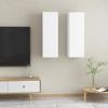 Muebles Para Tv 2 Uds Madera Contrachapada Blanco 30,5x30x90 Cm Vidaxl