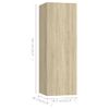 Mueble De Tv Madera Contrachapada Color Roble 30,5x30x90 Cm Vidaxl