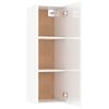 Mueble Tv Madera Contrachapada Blanco Brillante 30,5x30x90 Cm Vidaxl