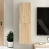 Mueble De Tv Madera Contrachapada Color Roble 30,5x30x110 Cm Vidaxl