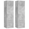 Mueble De Tv 2 Uds Contrachapada Gris Hormigón 30,5x30x110 Cm Vidaxl