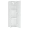 Mueble De Tv Contrachapada Blanco Brillante 30,5x30x110 Cm Vidaxl