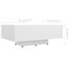 Mesa De Centro Madera Contrachapada Blanco 85x55x31 Cm Vidaxl