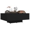 Mesa De Centro Madera Contrachapada Negro 85x55x31 Cm Vidaxl