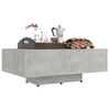 Mesa De Centro De Aglomerado Gris Hormigón 85x55x31 Cm Vidaxl