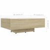 Mesa De Centro Madera Contrachapada Blanco Y Roble 85x55x31 Cm Vidaxl