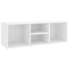 Banco Zapatero De Madera Contrachapada Blanco 105x35x35 Cm Vidaxl