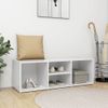 Banco Zapatero De Madera Contrachapada Blanco 105x35x35 Cm Vidaxl