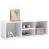 Banco Zapatero De Madera Contrachapada Blanco 105x35x35 Cm Vidaxl