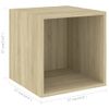 Armario De Pared 4 Uds Madera Contrachapada Roble 37x37x37 Cm Vidaxl