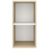 Mueble Tv De Pared Madera Contrachapada Blanco Roble 37x37x72cm Vidaxl