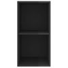 Mueble Tv De Pared Madera Contrachapada Negro Brillo 37x37x72cm Vidaxl