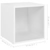 Muebles Para Tv 2 Uds Madera Contrachapada Blanco 37x35x37 Cm Vidaxl