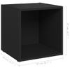 Muebles Para Tv 4 Uds Madera Contrachapada Negro 37x35x37 Cm Vidaxl