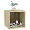 Mueble Para Tv Madera Contrachapada Roble Sonoma 37x35x37 Cm Vidaxl