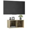 Mueble Para Tv Madera Contrachapada Roble Sonoma 72x35x36,5 Cm Vidaxl