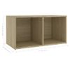 Mueble Para Tv Madera Contrachapada Roble Sonoma 72x35x36,5 Cm Vidaxl