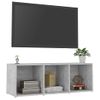 Mueble De Tv Madera Contrachapada Gris Hormigón 107x35x37 Cm Vidaxl