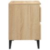 Mesita De Noche Madera Contrachapada Roble Sonoma 40x35x50 Cm Vidaxl